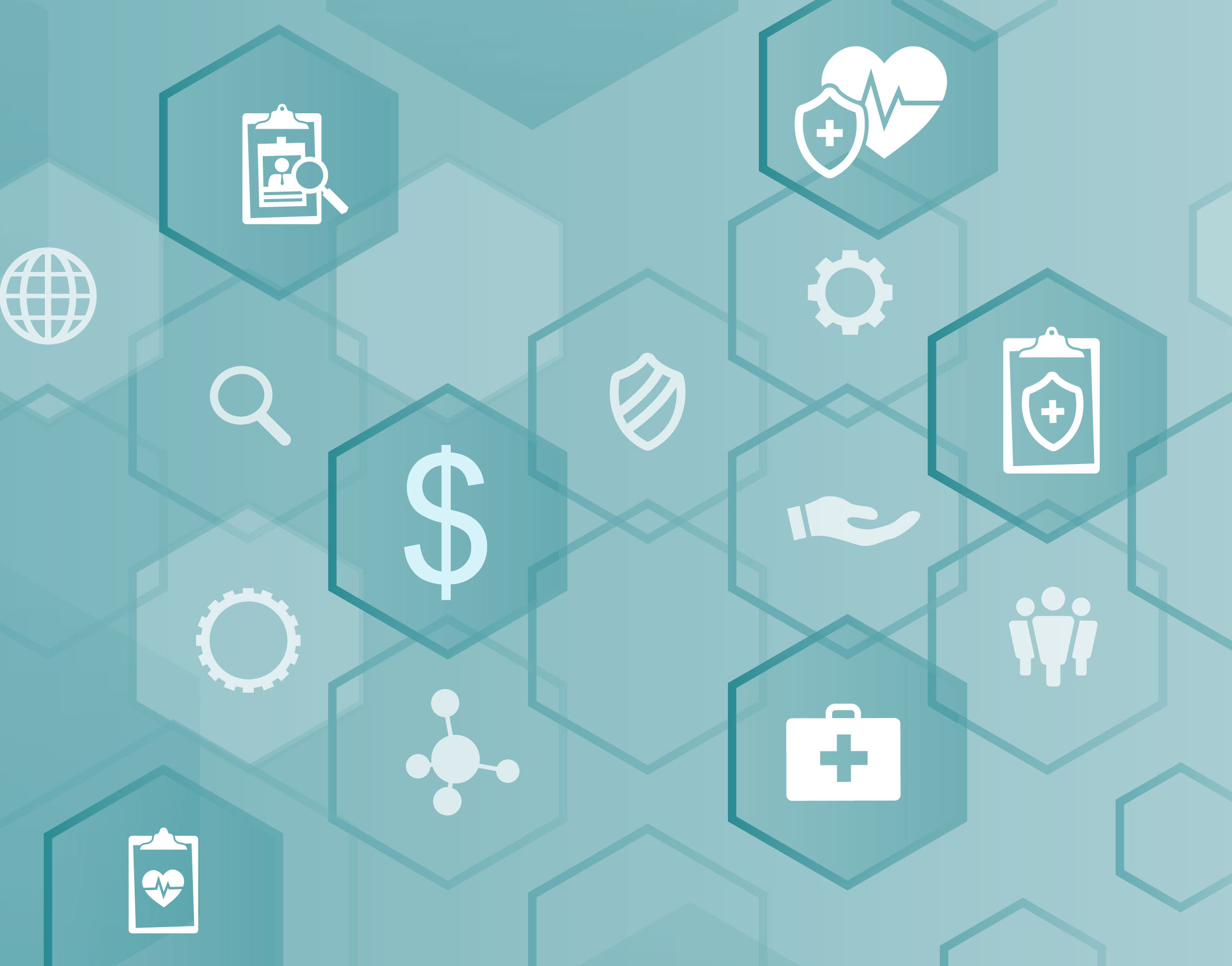 Health insurance Web Banner w Umbrella icon set with medical icons